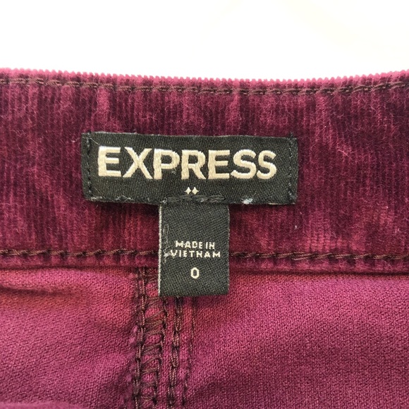 Express, Corduroy Mini Skirt, Button Down Front, Size 0 - Picture 4 of 16
